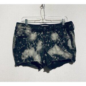 Torrid Shorts Womens 10 Cut Off Bleach Splatter Gray Wash Stretch Pockets Boho